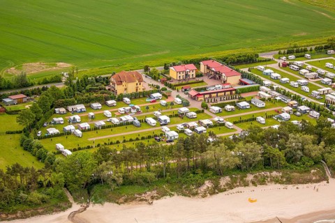 Sarbinowo, campsite, near the beach, Baltic Sea coast, Wojewóüdztwo zachodniopomorskie, Poland,