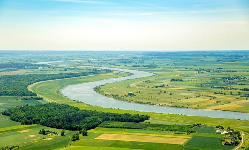 Malbork, river Nogat, south-west of the city of Marienburg, pomorskie, Poland, Matowy Male, Baltic