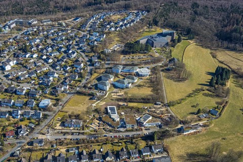 Aerial view, Convent of the Franciscan Sisters of Perpetual Adoration, Residential area on