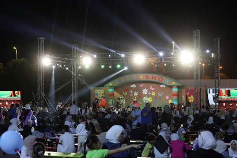 Recreational and educational activities offered for child visitors at the Damascus International