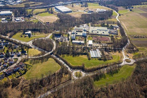 Aerial photo, Berufsbildungswerk Volmarstein, Grundschöttel, Wetter, Ruhr area, North