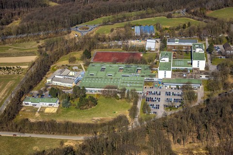 Aerial photo, Berufsbildungswerk Volmarstein, Grundschöttel, Wetter, Ruhr area, North