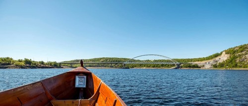 Riverboat, Barents sea, E105 bridge, bowøynes, Finnmark, Norway, Scandinavia, Europe, adventure