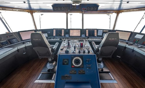 MS Polarlys, command bridge, Honningsvåg, Finnmark, Norway, Scandinavia, Europe, adventure travel,