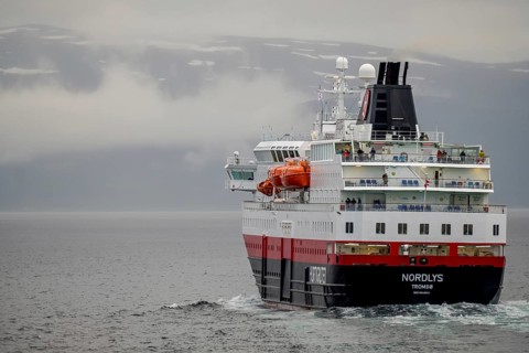 Ship MS Nordlys, Nord-Lenangen, Troms, Norway, Scandinavia, Europe, adventure travel, tourism,
