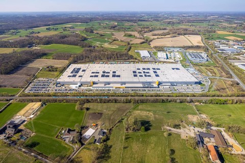 Aerial photo, Amazon logistics, Amazon DE DTM1, Lenklar, Werne, Ruhr area, North Rhine-Westphalia,