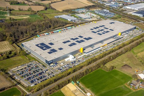 Aerial photo, Amazon logistics, Amazon DE DTM1, Lenklar, Werne, Ruhr area, North Rhine-Westphalia,