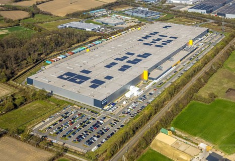 Aerial photo, Amazon logistics, Amazon DE DTM1, Lenklar, Werne, Ruhr area, North Rhine-Westphalia,