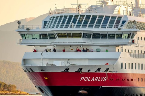 Ship MS Polarlys, harbour Molde, Møre og Romsdal, Norway, Scandinavia, Europe, adventure trip,