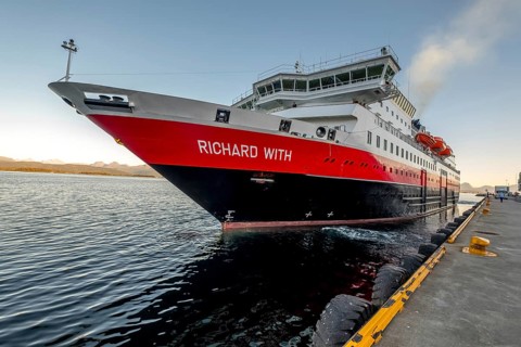 Ship MS Richard With, harbour Molde, Møre og Romsdal, Norway, Scandinavia, Europe, adventure trip,