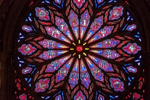 Nidaros Cathedral, cathedral, stained glass window, rose window, Trondheim, Trøndelag, Norway,
