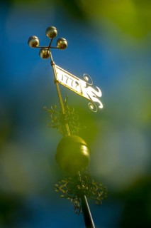 Church spire, weather vane, brass church spire, 1779, Trondheim, Trøndelag, Norway, Scandinavia,