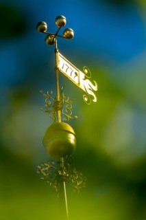 Church spire, weather vane, brass church spire, 1779, Trondheim, Trøndelag, Norway, Scandinavia,