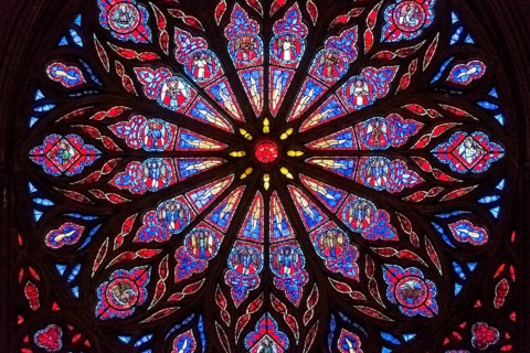 Nidaros Cathedral, cathedral, stained glass window, rose window, Trondheim, Trøndelag, Norway,