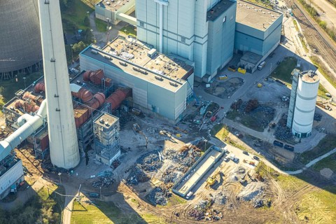 Aerial photo, RWE Generation SE Gersteinwerk power plant, Stockum, Werne, Ruhr area, North