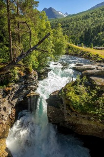 Gudbrandsjuvet canyon, Valldøla river, viewing platform, Valldal, Tafjord, Møre og Romsdal, Norway,