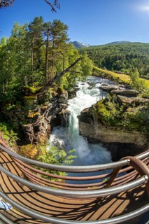 Gudbrandsjuvet canyon, Valldøla river, viewing platform, Valldal, Tafjord, Møre og Romsdal, Norway,