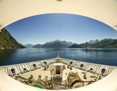 Panoramic view, bow, Storfjord, tranda, Møre og Romsdal, Norway, Scandinavia, Europe, adventure