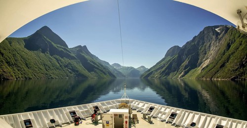 Panoramic view, bow, Storfjord, tranda, Møre og Romsdal, Norway, Scandinavia, Europe, adventure