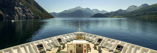Panoramic view, bow, Storfjord, tranda, Møre og Romsdal, Norway, Scandinavia, Europe, adventure