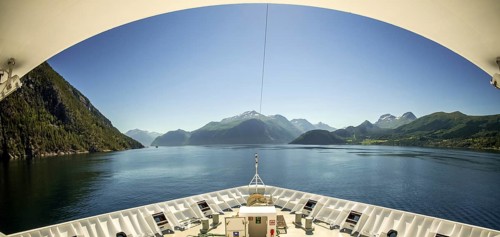 Panoramic view, bow, Storfjord, tranda, Møre og Romsdal, Norway, Scandinavia, Europe, adventure