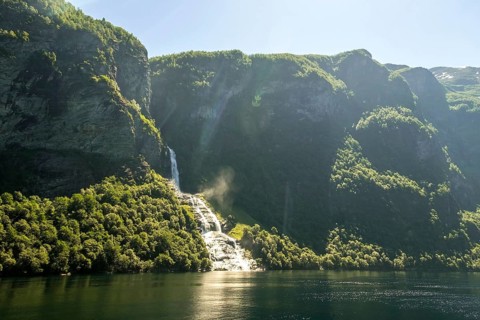 Seven Sisters Waterfall, Geirangerfjord, Geiranger, Møre og Romsdal, Norway, Scandinavia, Europe,