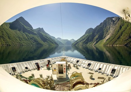Panoramic view, bow, Storfjord, tranda, Møre og Romsdal, Norway, Scandinavia, Europe, adventure