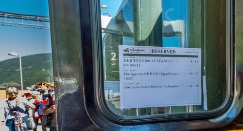 Travel on the Flam Railway, iron railway journey, Flam Railway reservation information sheet, train