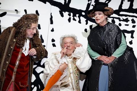 Harald Effenberg, Dieter Hallervorden and Dagmar Biener at the photo rehearsal for the play 'Der