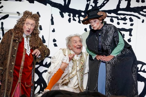 Harald Effenberg, Dieter Hallervorden and Dagmar Biener at the photo rehearsal for the play 'Der