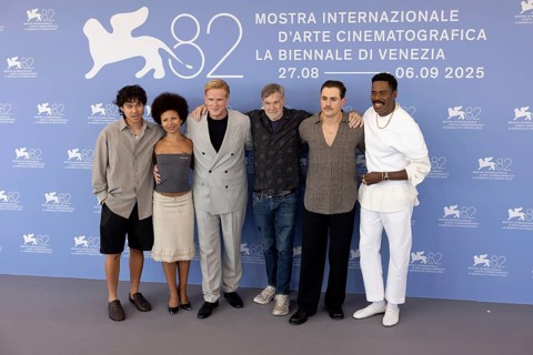 Venice, Italy - 2 September 2025: Myha'la, Gus Van Sant, Cary Elwes, Dacre Montgomery, Colman