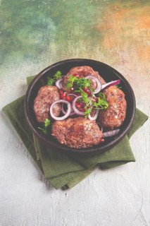 Fried apkhazura, cutlet in a fat grid, spicy, Georgian dish, fried on ketsi, homemade, no people