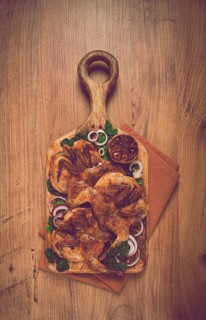 Fried, quail meat, tobacco (tapaka), with spices, homemade, no people