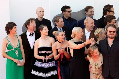Venice, Italy - 1 September 2025: Cast, including Scott Handy, Thomasin McKenzie, Tim Blake Nelson,