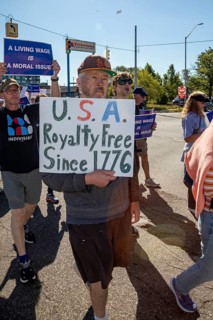 Detroit, Michigan USA - 1 September 2025 - Union members march in Detroit's Labor Day parade