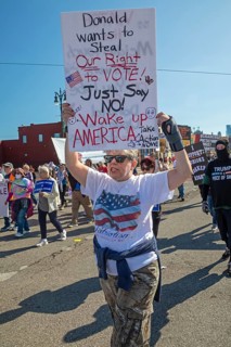 Detroit, Michigan USA - 1 September 2025 - Union members march in Detroit's Labor Day parade