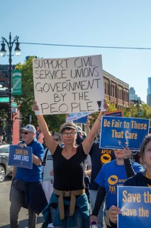 Detroit, Michigan USA - 1 September 2025 - Members of the American Federation of Government