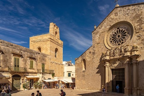 Cathedral of Santa Maria Annunziata and bell tower in Otranto, Apulia, Italy
