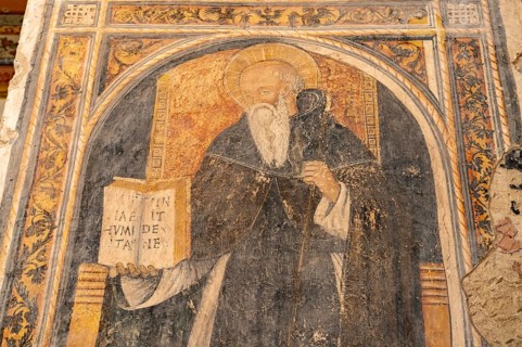 Fresco in the crypt of the Cathedral of Santa Maria Annunziata in Otranto, Apulia, Italy