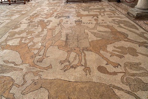 Floor mosaics in the Cathedral of Santa Maria Annunziata in Otranto, Apulia, Italy