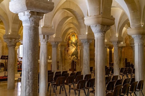 Crypt of the Cathedral of Santa Maria Annunziata in Otranto, Apulia, Italy