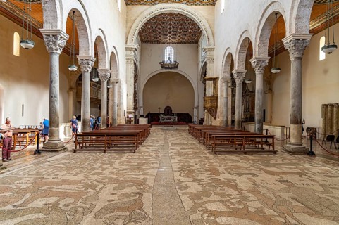 Floor mosaics in the Cathedral of Santa Maria Annunziata in Otranto, Apulia, Italy