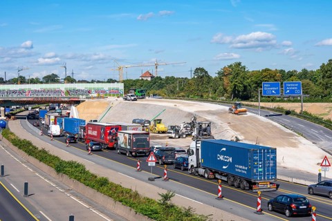 Long-term closure of the slip road from the A40 towards Venlo onto the A3 to Cologne, for three