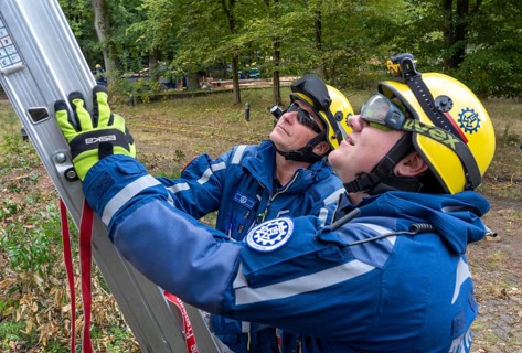 Emergency services from the infrastructure specialist group set up water, sewage, electricity and