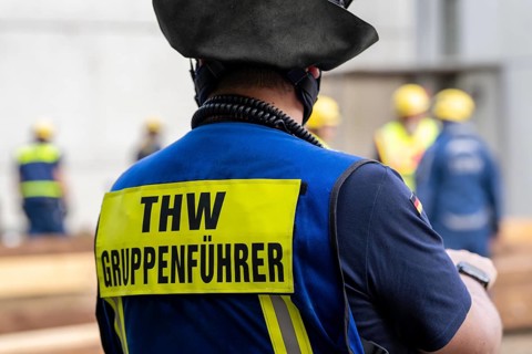 Emergency services at a major exercise lasting several days, FÜLEX25, organised by the THW, Federal
