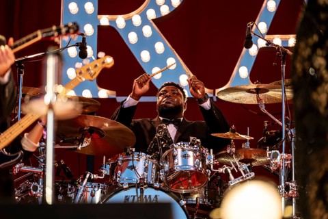 Drummer of Raye at the Superbloom Festival, Day 1 at the Olympiapark, Munich, 30/08/2025
