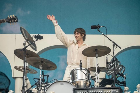 Bungo Jonas (drummer) from Roy Bianco & The Abbrunzati Boys at the Superbloom Festival, Day 1 at