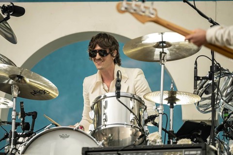 Bungo Jonas (drummer) from Roy Bianco & The Abbrunzati Boys at the Superbloom Festival, Day 1 at