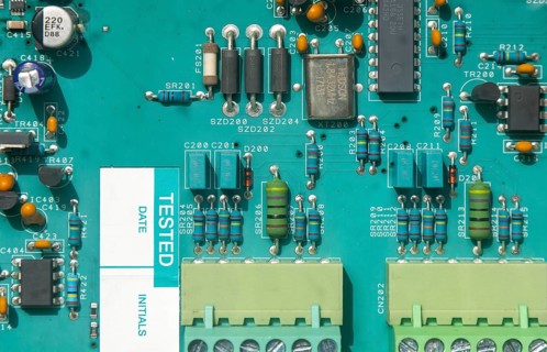 Electrical circuit board of Solar Separator Alarm solar powered safety system, Woodbridge, Suffolk,