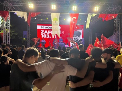 People in Türkiye celebrate Victory Day, commemorating the decisive Turkish victory over Greek